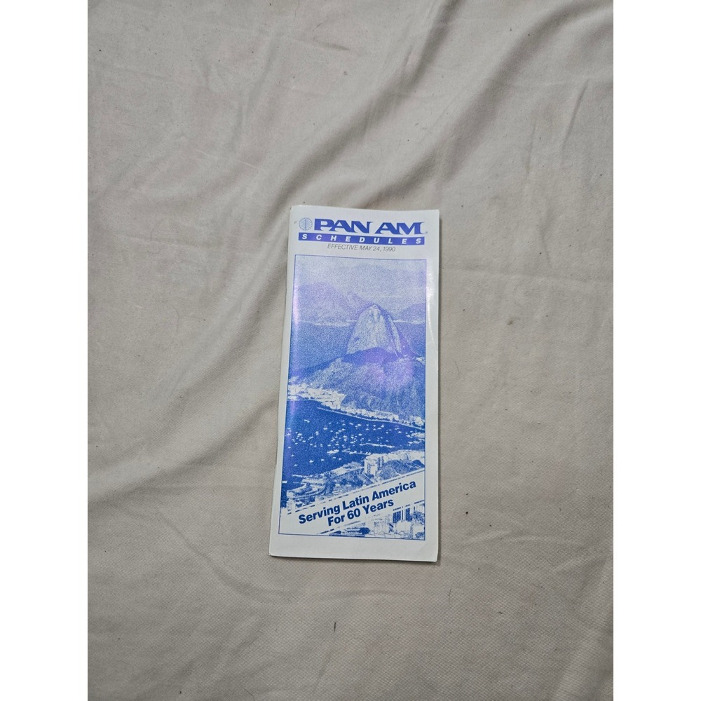 Vintage 1990 Pan Am Schedule Booklet Latin America 60 Years Aviation Collectible